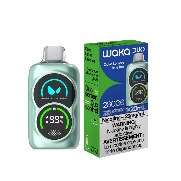 WAKA Duo 28K Disposable - Cuke Lemon Lime Ice 20mg