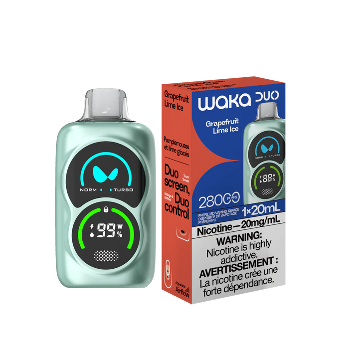 WAKA Duo 28K Disposable - Grapefruit Lime Ice 20mg