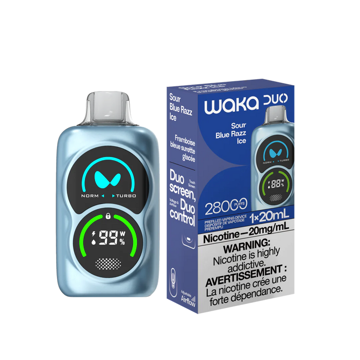 WAKA Duo 28K Disposable - Sour Blue Razz Ice 20mg