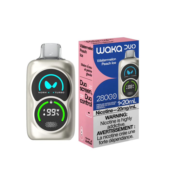 WAKA Duo 28K Disposable - Watermelon Peach Ice 20mg