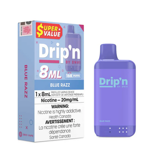 Drip'n by ENVI 16K Disposable - Blue Razz 20mg Fat Panda Webstore Drip'n by ENVI 16K Disposable - Blue Razz 20mg Fat Panda Webstore