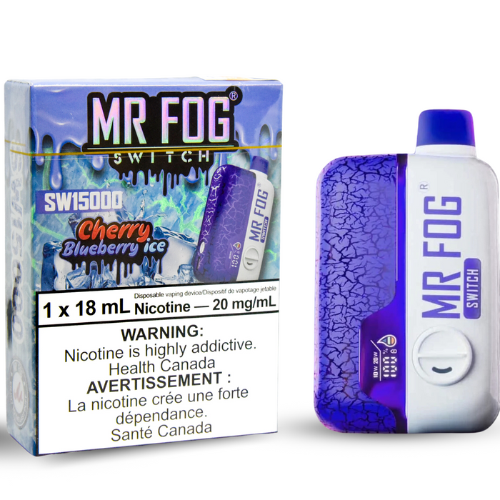 Mr. Fog Switch 15K Disposable - Cherry Blueberry Ice 20mg