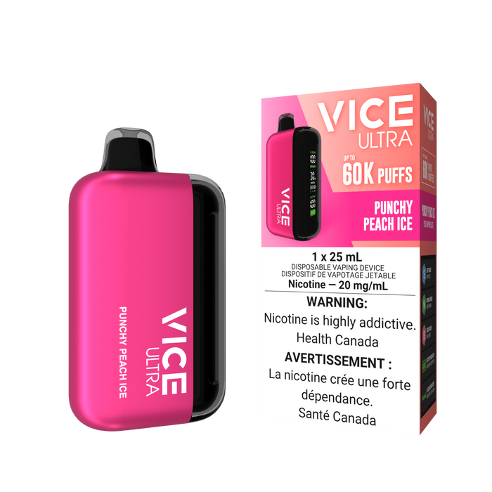 Vice Ultra Disposable -  Punchy Peach Ice 20mg