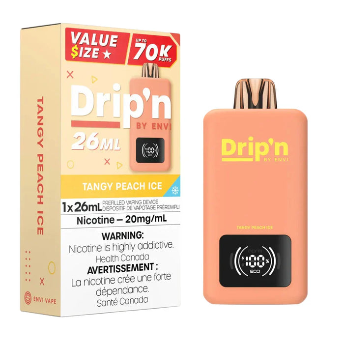 Drip'n by ENVI 70K Disposable - Tangy Peach Ice 20mg