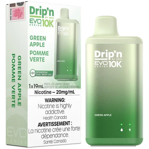 Drip'n by ENVI EVO Series 10k Disposable - Green Apple 20mg