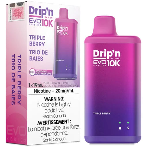 Drip'n by ENVI EVO Series 10k Disposable - Triple Berry 20mg