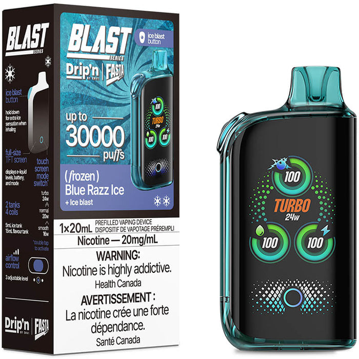 Drip'n by ENVI x Fasta BLAST 30K Disposable - Blue Razz Ice 20mg