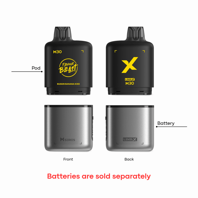 Level X M Series Flavour Beast Pod 30ml - Blue Raspberry Cherry 20mg
