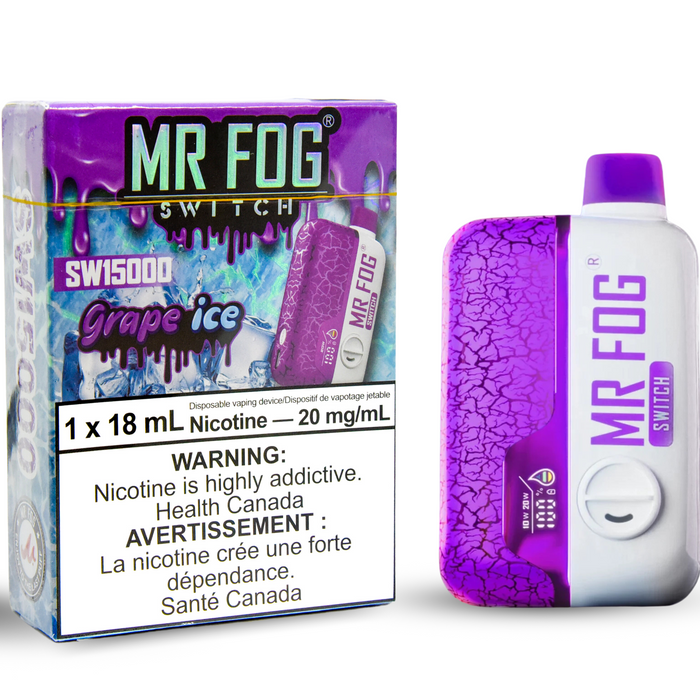 Mr. Fog Switch 15K Disposable - Grape Ice 20mg