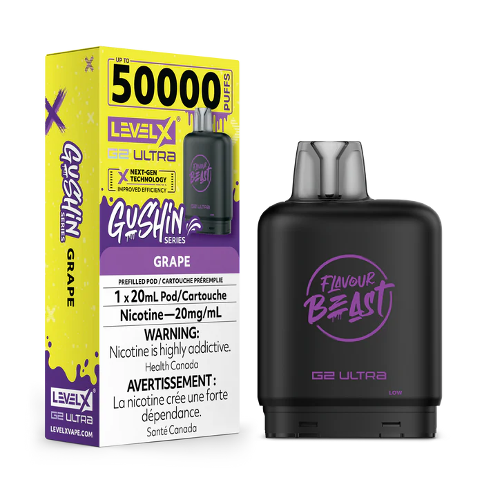 Level X Flavour Beast G2 Ultra - Gushin' Grape 20mg
