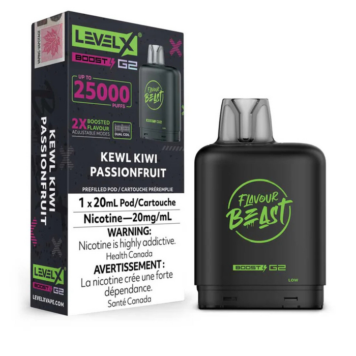 Level X Flavour Beast Boost G2 - Kewl Kiwi Passionfruit 20mg