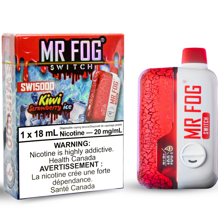 Mr. Fog Switch 15K Disposable - Kiwi Strawberry Ice 20mg