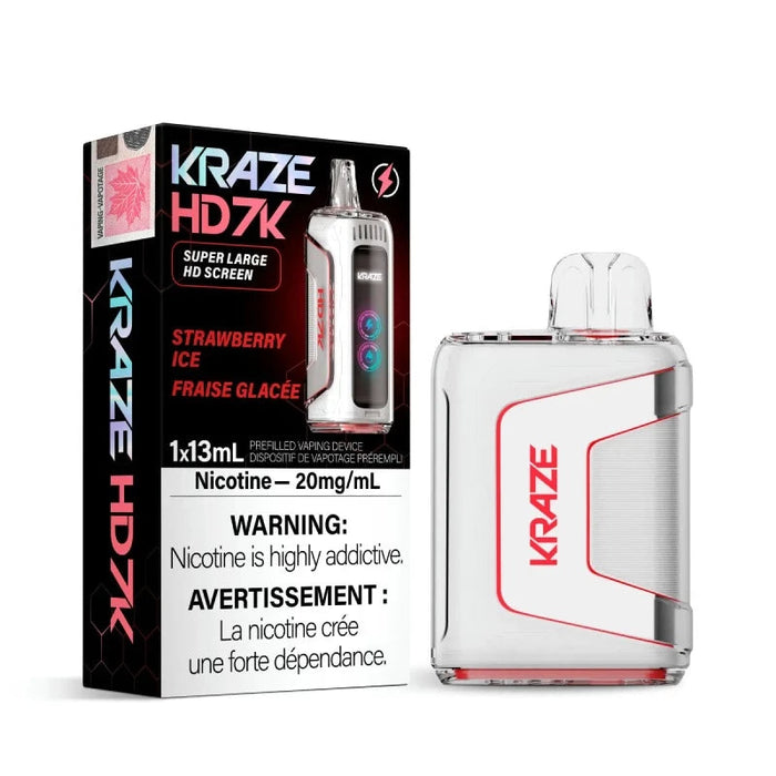 Kraze HD 7K Disposable - Strawberry Ice 20mg