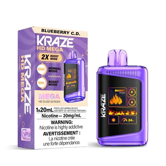 Kraze HD Mega Disposable - Blueberry C.D. 20mg