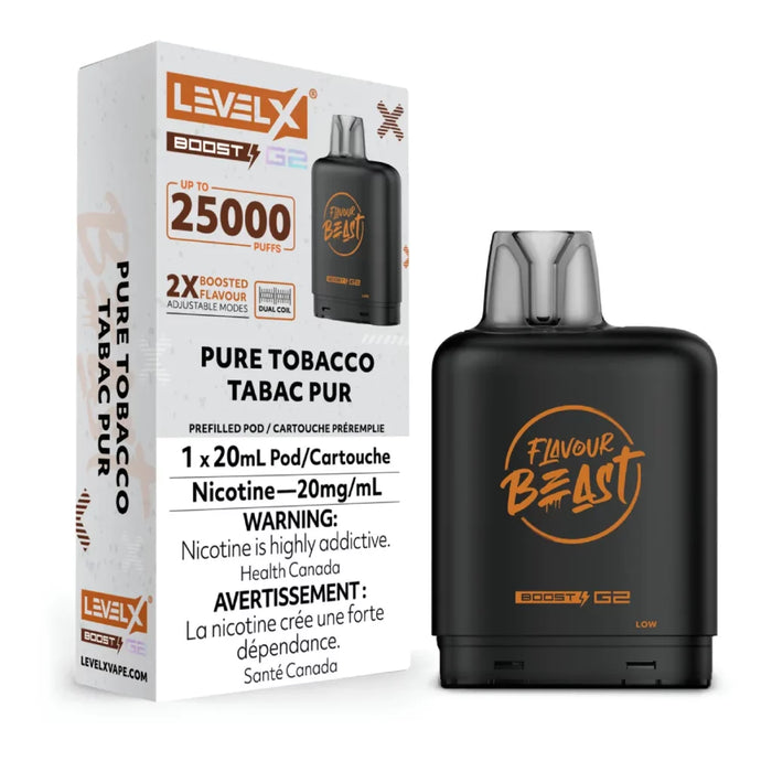 Level X Flavour Beast Boost G2 - Pure Tobacco 20mg