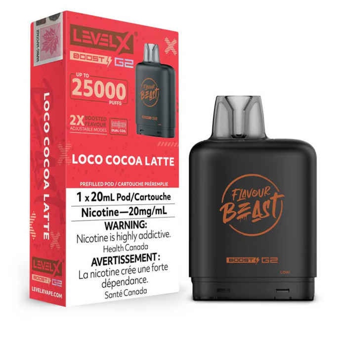 Level X Flavour Beast Boost G2 - Loco Cocoa Latte 20mg