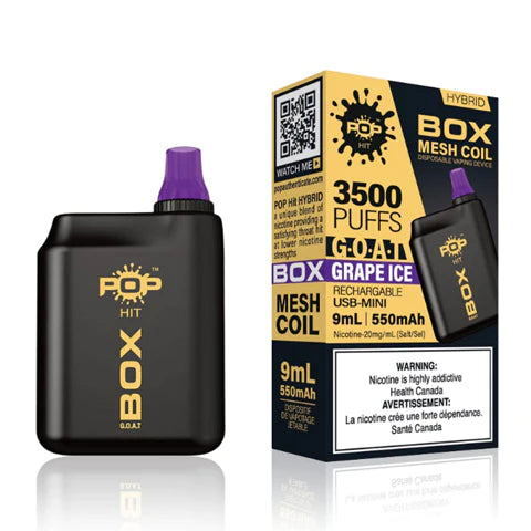 Pop Hybrid Box GOAT Disposable - Grape Ice 20mg