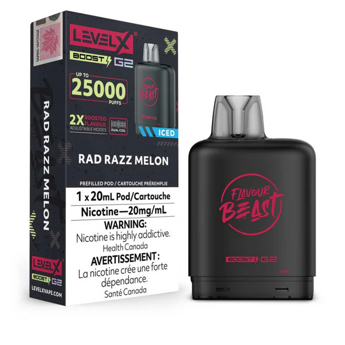 Level X Flavour Beast Boost G2 - Rad Razz Melon 20mg