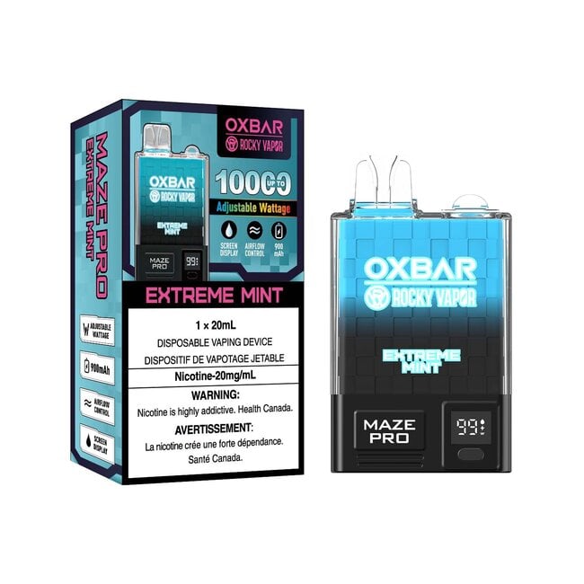 Rocky Vapor OXBAR Maze Pro 10K Disposable - Extreme Mint 20mg