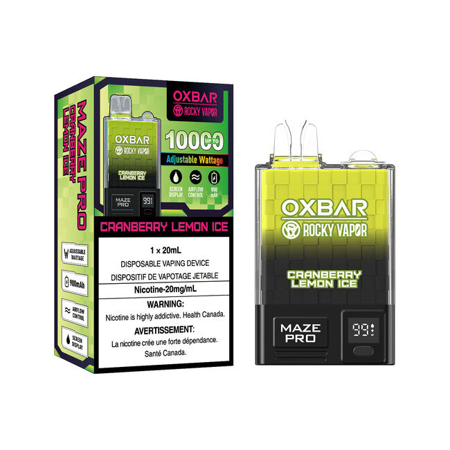 Rocky Vapor OXBAR Maze Pro 10K Disposable - Cranberry Lemon Ice 20mg