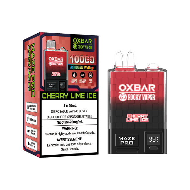Rocky Vapor OXBAR Maze Pro 10K Disposable - Cherry Lime Ice 20mg
