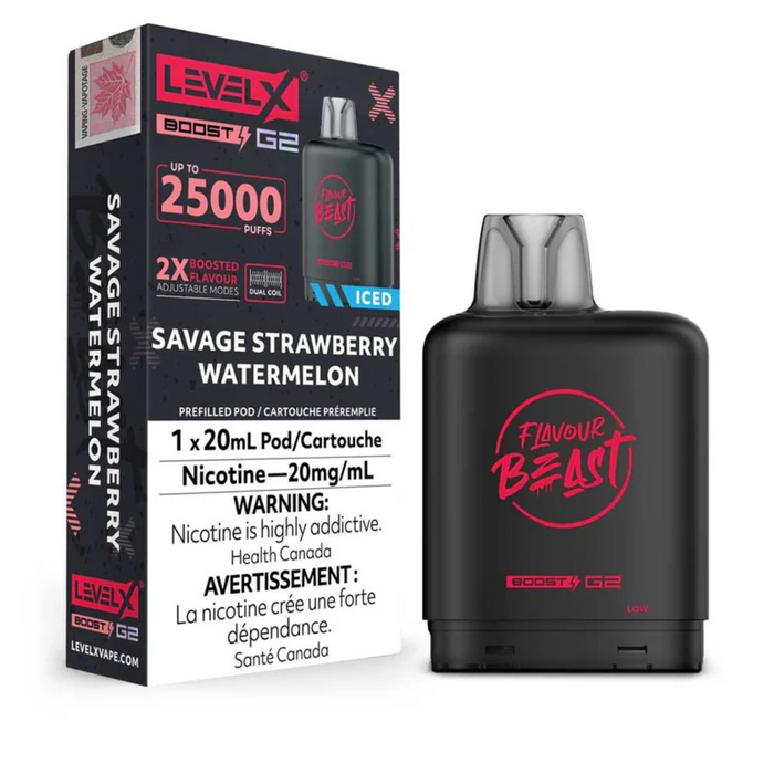 Level X Flavour Beast Boost G2 - Savage Strawberry Watermelon 20mg