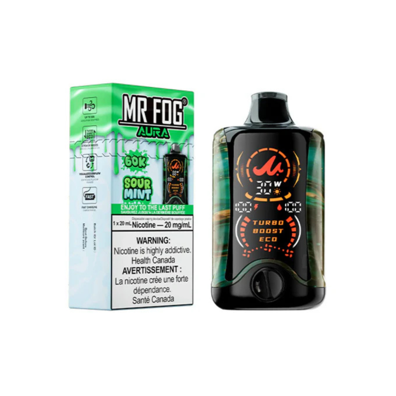Mr. Fog Aura 60K Disposable - Sour Mint 20mg