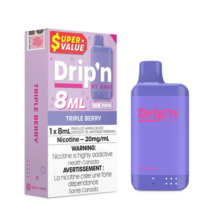 Drip'n by ENVI 16K Disposable - Triple Berry 20mg
