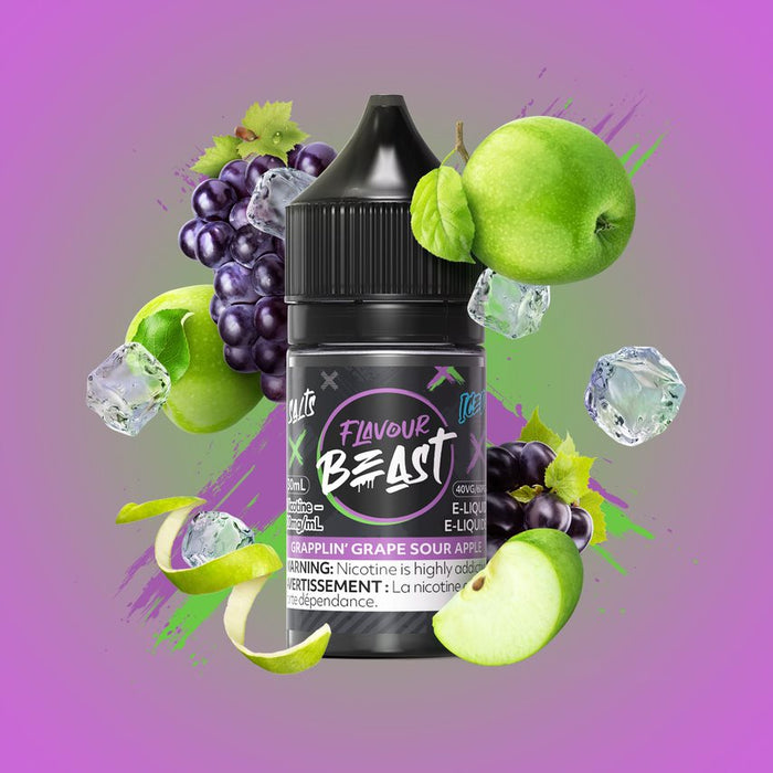 Flavour Beast Salt - Grapplin Grape Sour Apple Iced 30ml