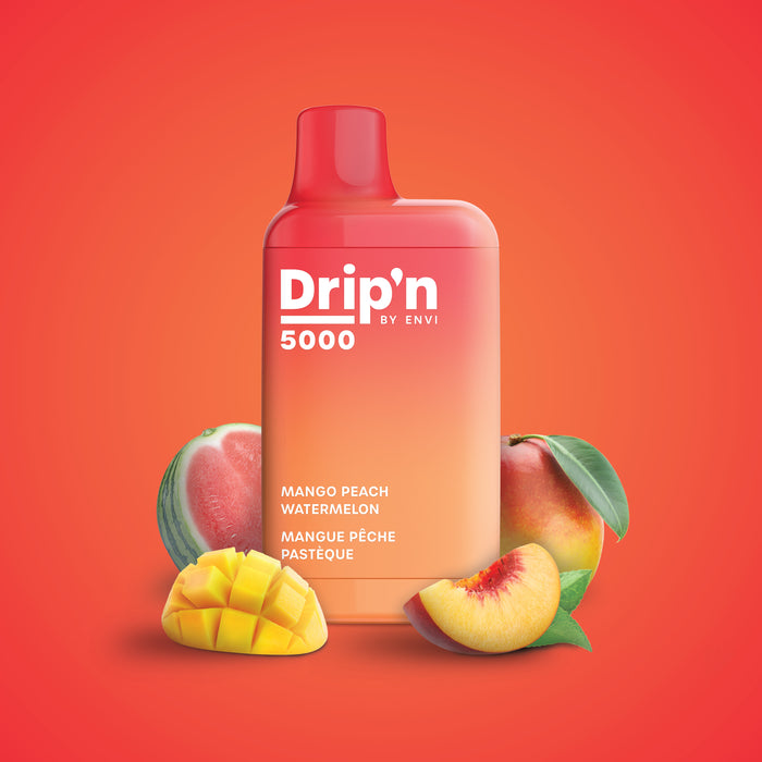 Drip'n by ENVI 5000 Disposable - Mango Peach Watermelon 20mg