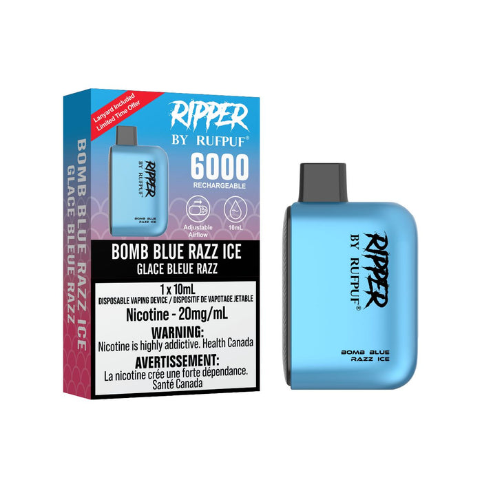 RIPPER by RUFPUF Disposable - Bomb Blue Razz Ice 20mg