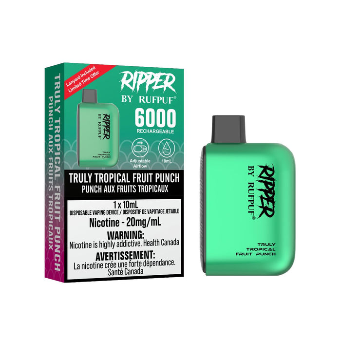 RIPPER by RUFPUF Disposable - Truly Tropical Fruit Punch 20mg