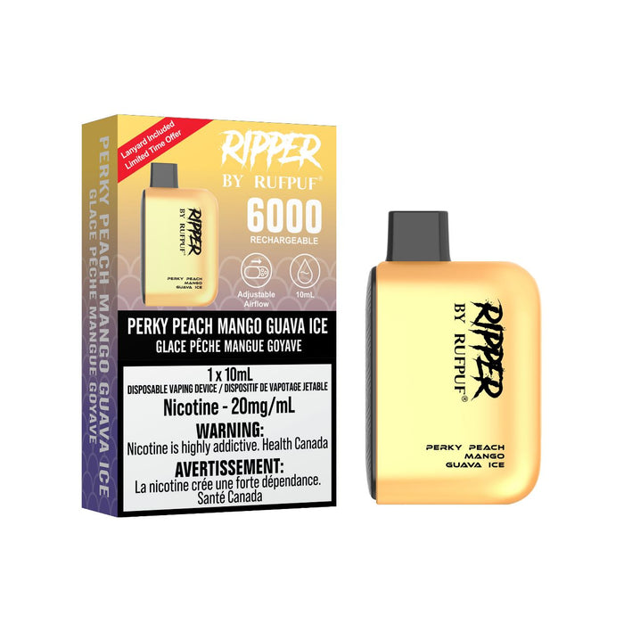 RIPPER by RUFPUF Disposable - Perky Peach Mango Guava Ice 20mg