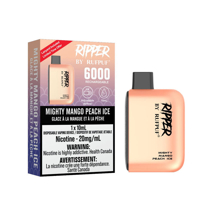 RIPPER by RUFPUF Disposable - Mighty Mango Peach Ice 20mg