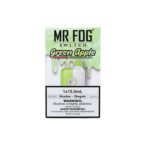 Mr. Fog Switch Disposable - Green Apple Raspberry Watermelon Ice 20mg